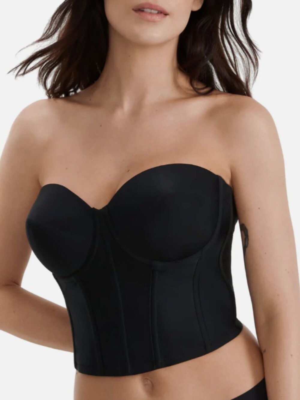 Dominique Brianna Strapless Low Back Bustier – NWT | 34A | Black